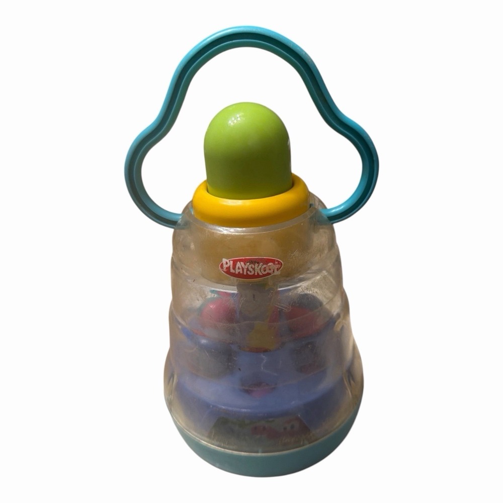 Playskool-Push & Start Tumble Top-Push Down Ball Spinner-1999-6 mos & up-Works